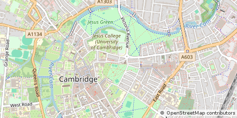 Map of Cambridge, Cambridgeshire