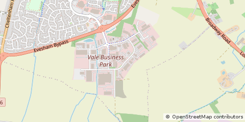 Map of Evesham, Worcestershire