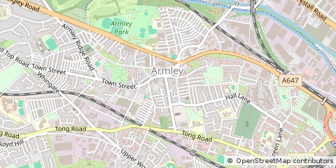 Map of Leeds, West Yorkshire