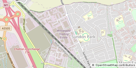 Map of Luton, Bedfordshire