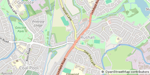 Map of Rushall, Walsall