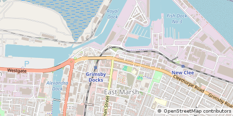 Map of Grimsby, North East Lincs