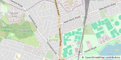 Map of Ilford, Essex