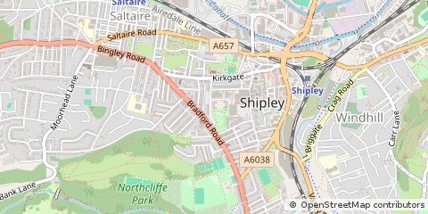 Map of Shipley, West Yorkshire