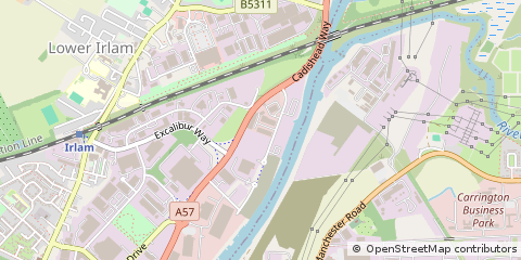 Map of Irlam, Greater Manchester