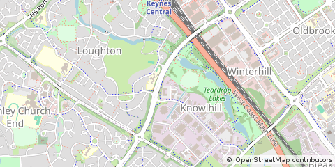 Map of Milton Keynes, Buckinghamshire