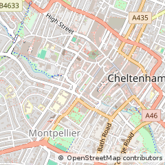 Map of Cheltenham, Gloucestershire