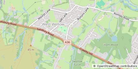 Map of Romsey, Hampshire
