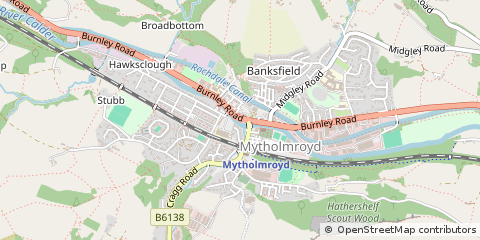 Map of Hebden Bridge, West Yorkshire