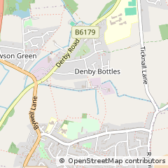 Map of Denby, Derbyshire
