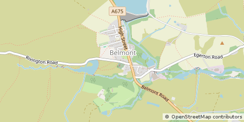 Map of Belmont, Lancashire