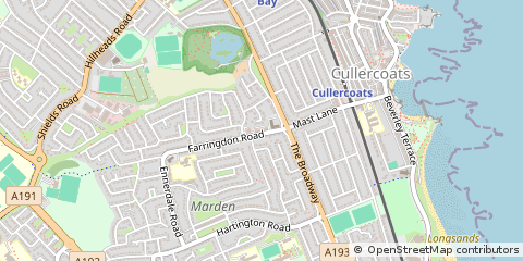 Map of North Shields, Tyne & Wear