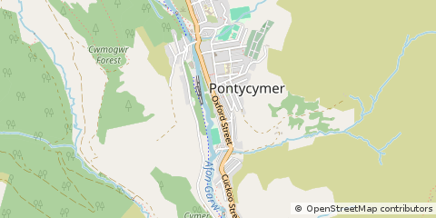 Map of Pontycymmer, Bridgend