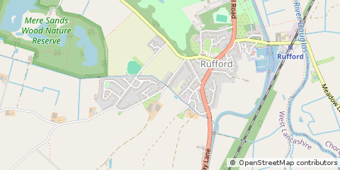 Map of Ormskirk, Lancashire
