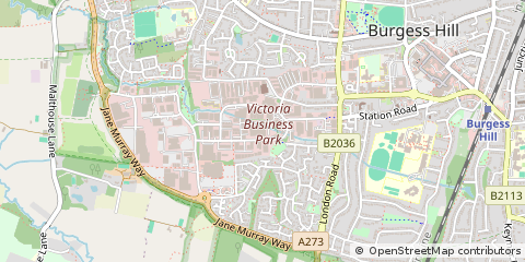 Map of Burgess Hill, West Sussex
