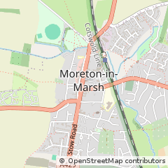 Map of Moreton-in-Marsh, Gloucestershire
