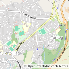 Map of Pontypridd, MID Glamorgan
