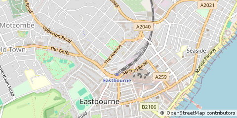 Map of Eastbourne, East Sussex