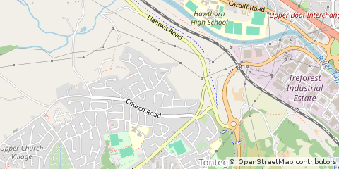 Map of Pontypridd