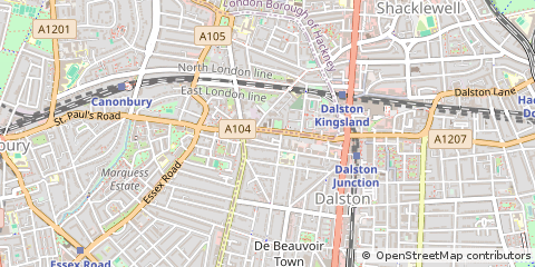 Map of London, Beds