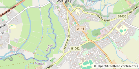 Map of Bungay, Suffolk