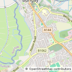 Map of Bungay, Suffolk
