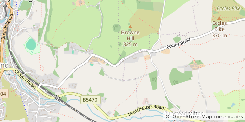 Map of High Peak, Derbyshire