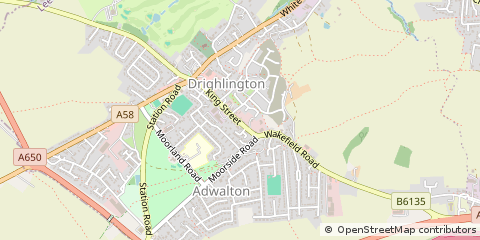 Map of Bradford, West Yorkshire