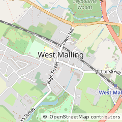 Map of West Malling, Kent