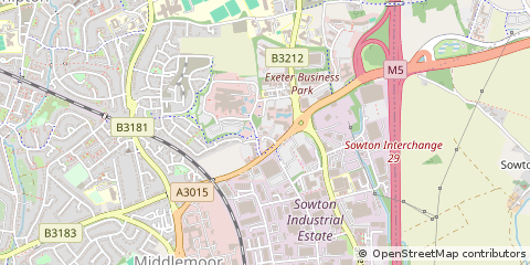 Map of Exeter, Devon