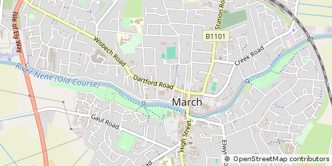 Map of March, Cambridgeshire