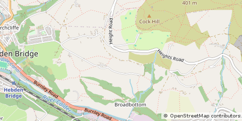 Map of Hebden Bridge