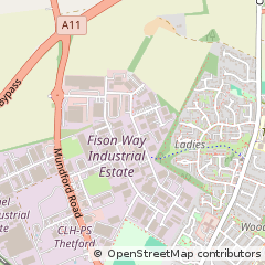 Map of Thetford, Norfolk