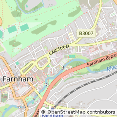 Map of Farnham, Surrey