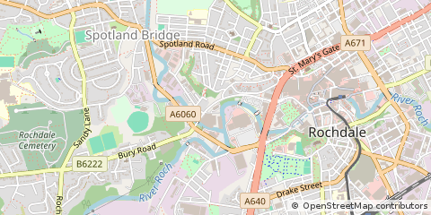 Map of Rochdale, Lancashire