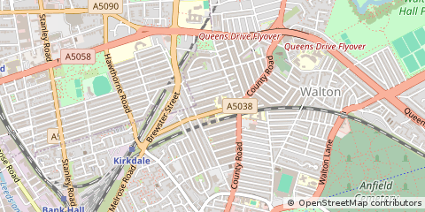 Map of Liverpool, Merseyside
