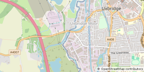 Map of Uxbridge, Middlesex