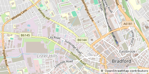 Map of West Yorkshire