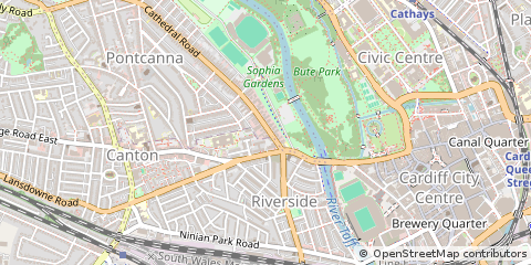 Map of Cardiff
