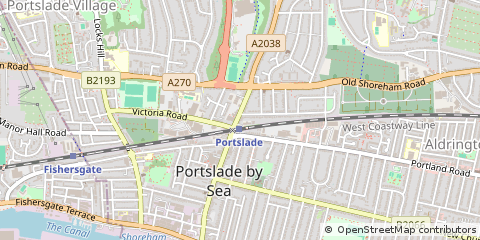 Map of Hove, E Sussex