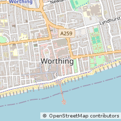 Map of Worthing, West Sussex