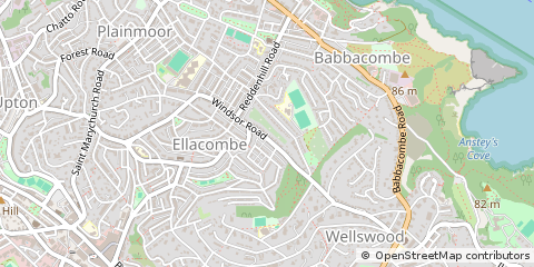 Map of Torquay, Devon