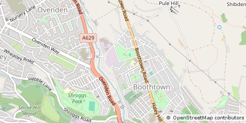 Map of Halifax, West Yorkshire