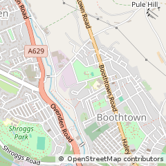 Map of Halifax, West Yorkshire