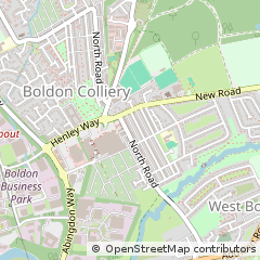 Map of Boldon Colliery, Tyne and Wear