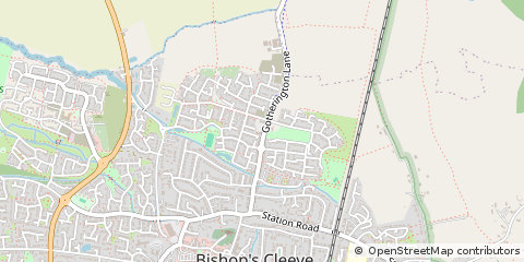 Map of Cheltenham, Gloucestershire