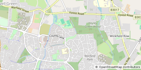 Map of Bracknell, Berkshire