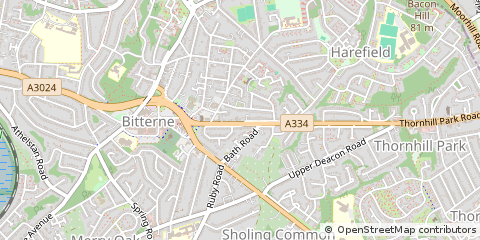 Map of Southampton, Hampshire
