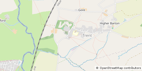 Map of Trent, Dorset