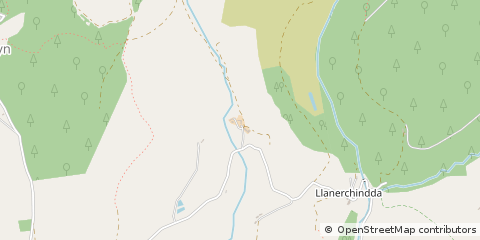 Map of Llandovery, Carmarthenshire